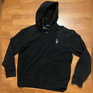 Polo bear edition Ralph Lauren zip hoodie size XL black